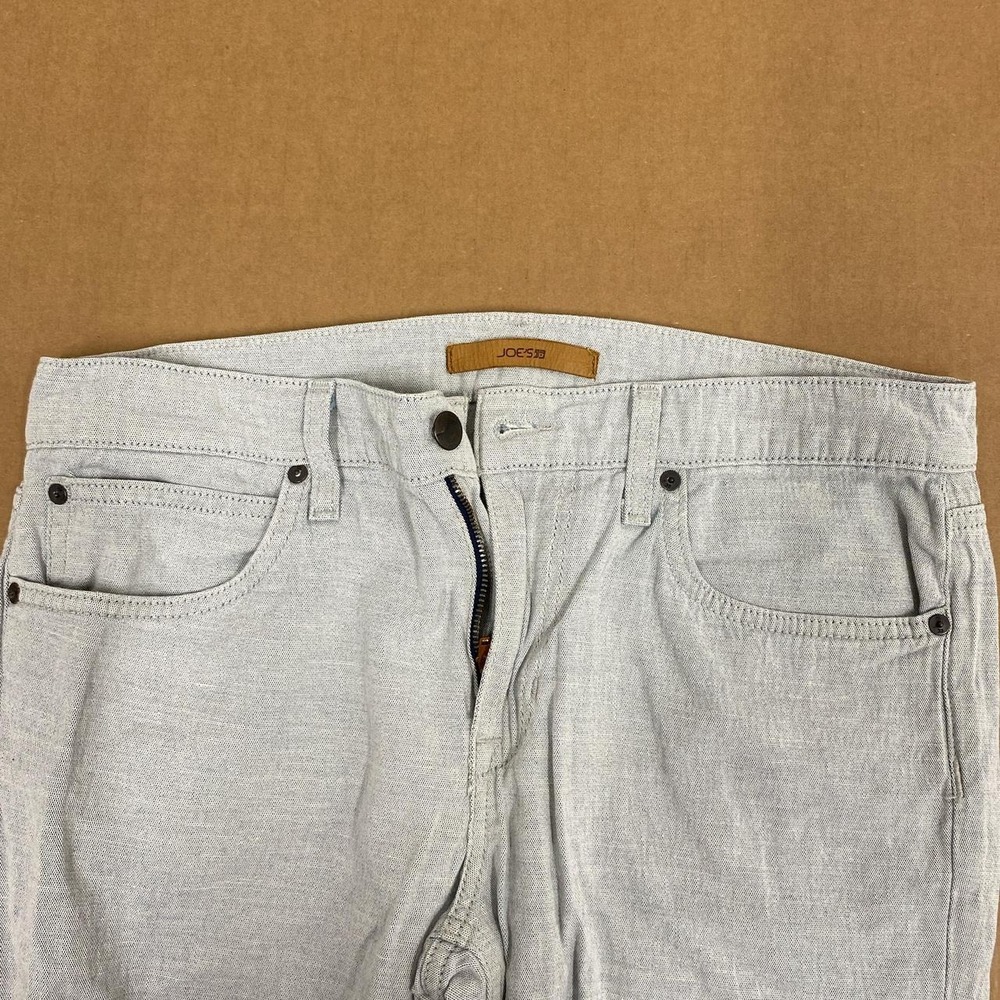 Joe's Jeans The Brixton Straight Narrow Grey Linen Blend Pants Size 32
